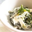 紅菜苔とササミのからしマヨあえ