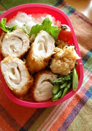 鶏むね肉のチーズロールカツ弁当-レシピのメイン写真