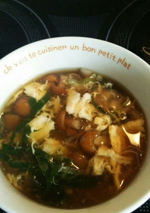 簡単 野菜となめこの卵スープ-レシピのメイン写真