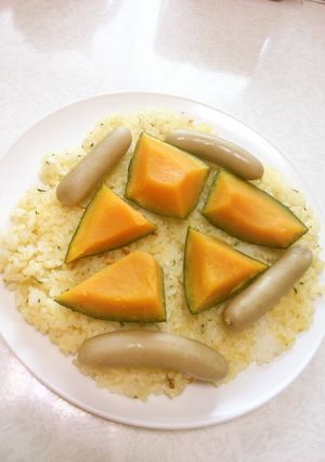ふりかけかぼちゃウインナーご飯-レシピのメイン写真