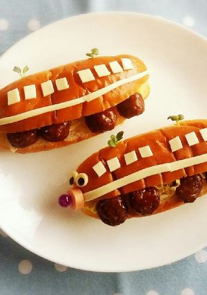 キャラパン☆ロールパンで電車☆だよ！-レシピのメイン写真