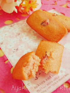 春色♪しっとり桜フィナンシェ♡-レシピのメイン写真