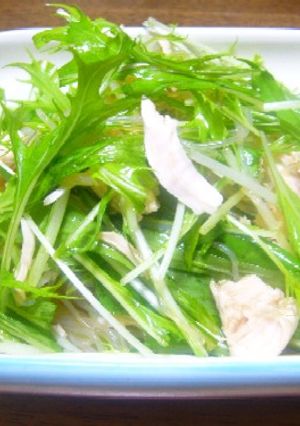 とっても簡単！水菜の中華風サラダ♪-レシピのメイン写真