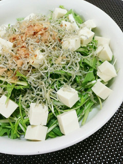 豆腐とじゃこのグリーンサラダ-レシピのメイン写真