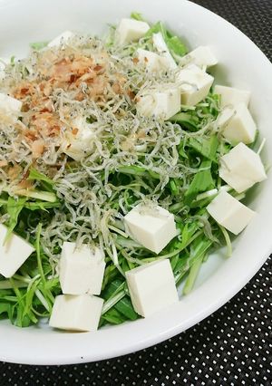 豆腐とじゃこのグリーンサラダ-レシピのメイン写真