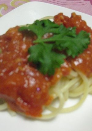 ツナのトマトクリームスパゲティ♪-レシピのメイン写真