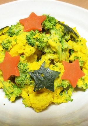 レンジでブロッコリーとカボチャサラダ-レシピのメイン写真