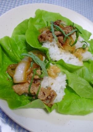 サンチュ包みご飯☆ズボラ版-レシピのメイン写真