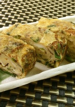 ネギの入った甘い玉子焼き-レシピのメイン写真