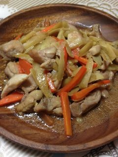 鶏肉とごぼうの甘辛炒め-レシピのメイン写真