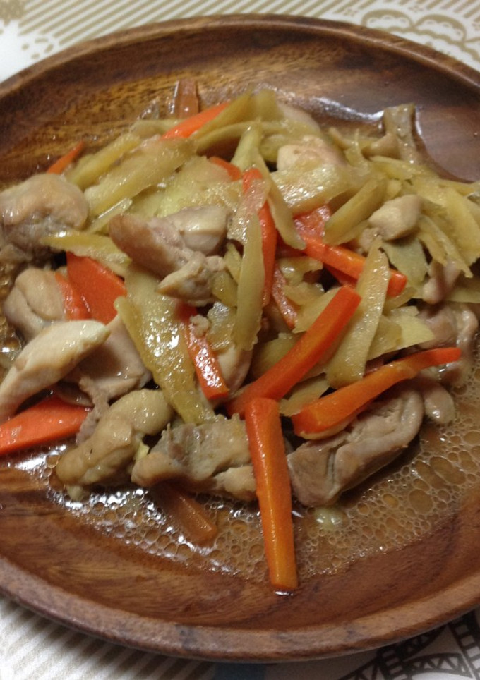 鶏肉とごぼうの甘辛炒め-レシピのメイン写真