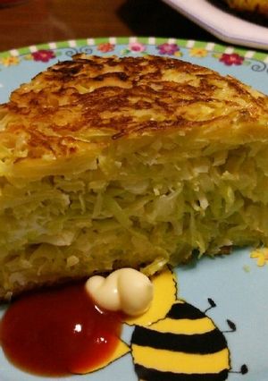 材料2つだけ！簡単キャベツのたまご焼き-レシピのメイン写真