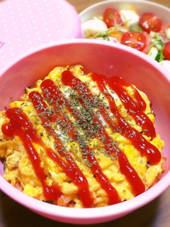 忙しい朝の☆超手抜きオムライス弁当-レシピのメイン写真