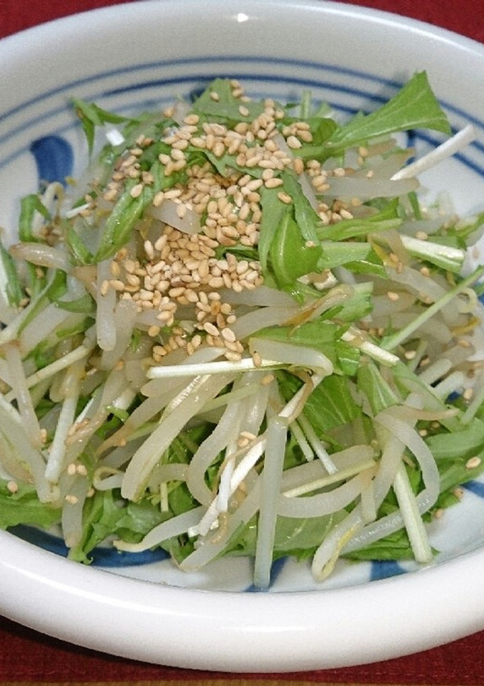 簡単！水菜ともやしの和風あえもの-レシピのメイン写真