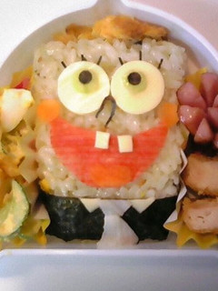 自己流キャラ弁 スポンジボブ-レシピのメイン写真