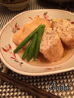 豆腐入りつくねのきんちゃく煮-レシピのメイン写真