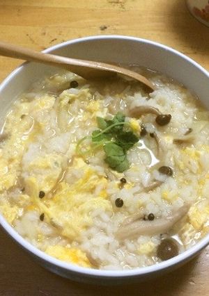 あったかきのこ雑炊-レシピのメイン写真
