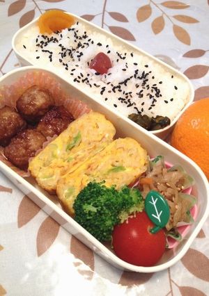 キッシュみたいな塩焼そば入たまご焼き弁当-レシピのメイン写真