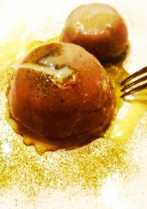 不評…苺ミルクの水饅頭風＊抹茶練乳がけ-レシピのメイン写真