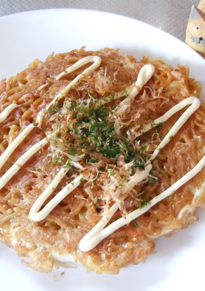 焼きそばで簡単♪お好み焼き風-レシピのメイン写真