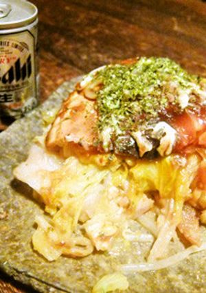 冷たいビールを呑む時の広島風お好み焼き-レシピのメイン写真