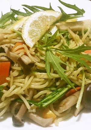 塩レモン風味キノコたっぷり塩焼きそば-レシピのメイン写真