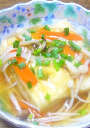 ちょっと上品な？きのこあんの揚げだし豆腐-レシピのメイン写真