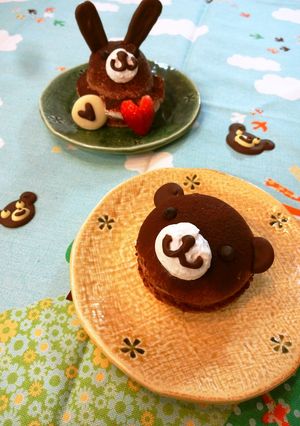 チョコムース♡くまさん＆うさぎさん-レシピのメイン写真