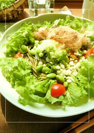 野菜たっぷり＊サラダおろしそば。-レシピのメイン写真
