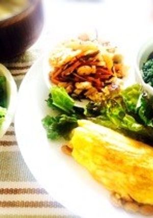油なしで納豆オムレツ-レシピのメイン写真