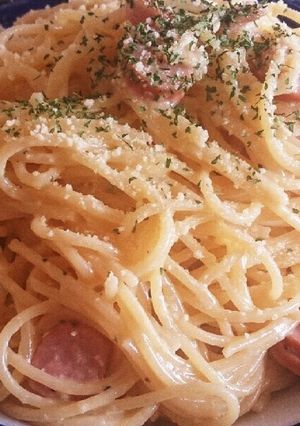 お鍋一つ簡単カルボナーラもどき-レシピのメイン写真