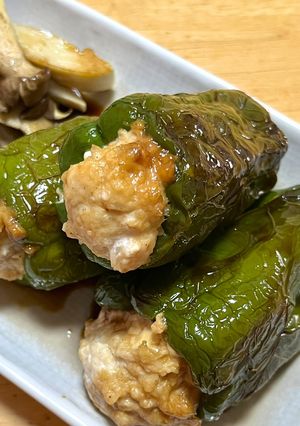 ピーマンの肉詰め（鶏肉）-レシピのメイン写真
