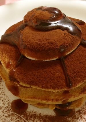 ほろ苦朝食♡簡単ティラミスパンケーキ-レシピのメイン写真