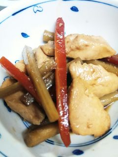 とりむね煮物◆ごぼうと人参♪柔らか~-レシピのメイン写真