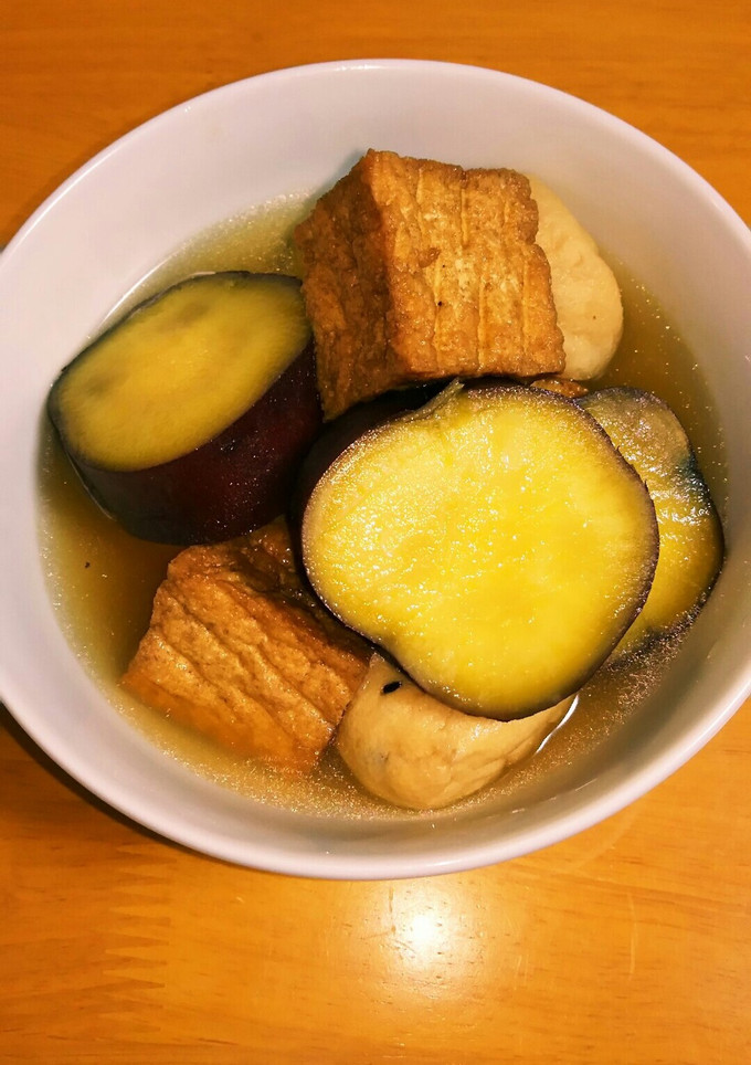 簡単！厚揚げがんもさつまいも煮♪-レシピのメイン写真