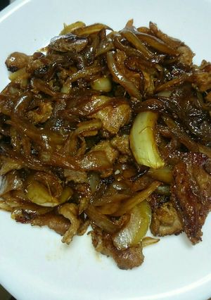 玉ねぎと豚ﾊﾞﾗの照り焼き☆-レシピのメイン写真