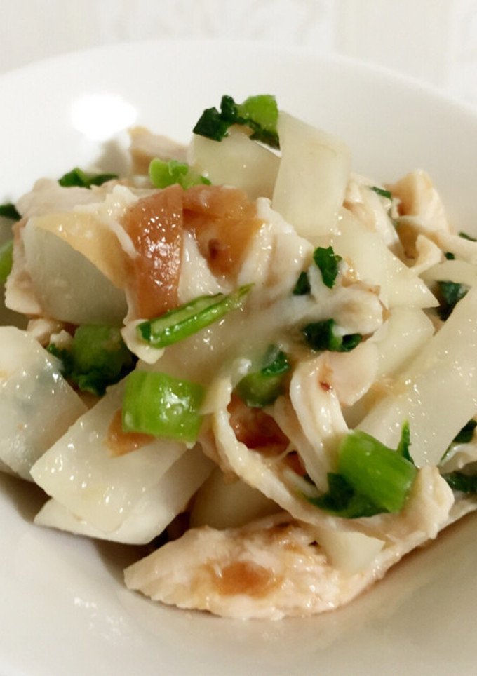 蒸し鶏とカブの梅和え-レシピのメイン写真