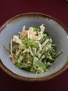 ♪超超簡単♪水菜とお豆腐のサラダ-レシピのメイン写真