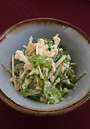 ♪超超簡単♪水菜とお豆腐のサラダ-レシピのメイン写真