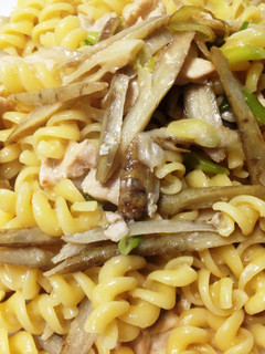 鶏ごぼうの和風クリームパスタ-レシピのメイン写真