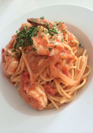 海老とトマトのクリームパスタ♡-レシピのメイン写真