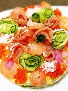 春のちらし寿司ケーキ-レシピのメイン写真