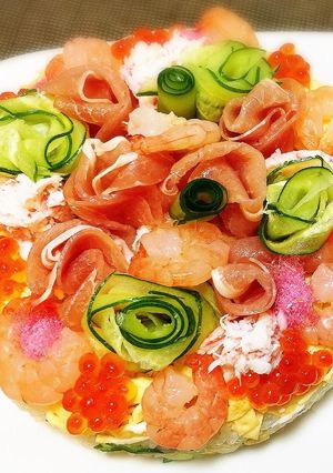 春のちらし寿司ケーキ-レシピのメイン写真