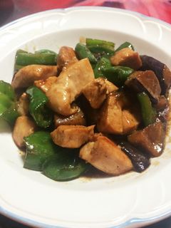 鶏肉とピーマンと茄子の中華炒め-レシピのメイン写真