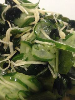 胡瓜とワカメと生姜の酢の物♪-レシピのメイン写真