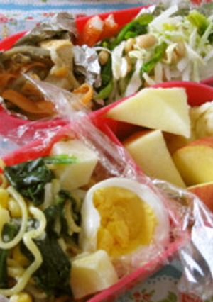 菜の花としらすで春満開焼きそば弁当-レシピのメイン写真