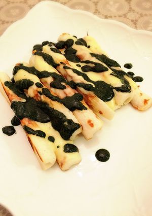 スピルリナバジルソースのちくわチーズ焼き-レシピのメイン写真