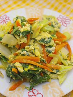 簡単!!安上がり♪残り野菜の卵とじ炒め-レシピのメイン写真