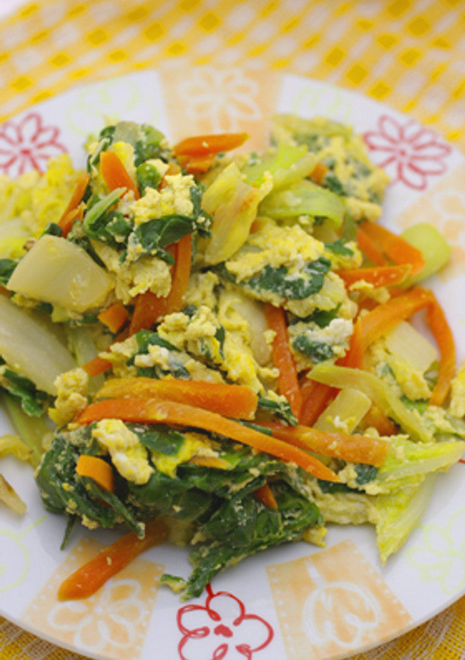 簡単!!安上がり♪残り野菜の卵とじ炒め-レシピのメイン写真