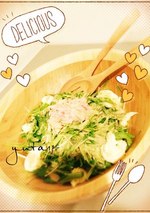 水菜とツナの乗せるだけサラダ-レシピのメイン写真